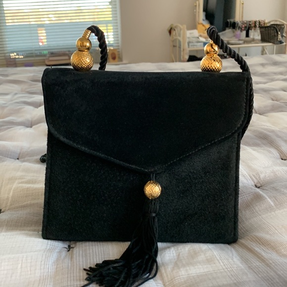 Mary Kay Black Suede Evening Bag - Picture 3 of 4